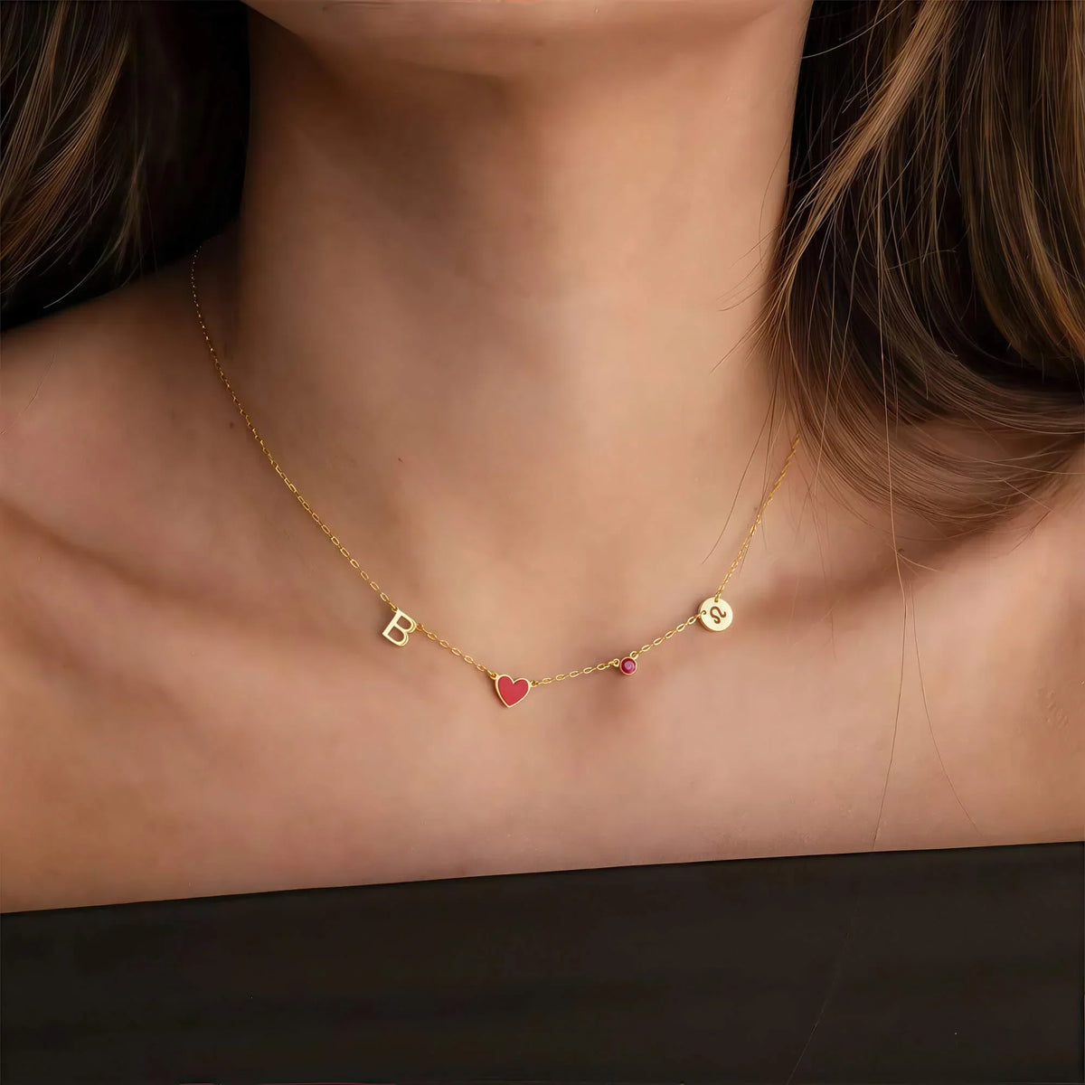 Space Charm Necklace (18k Gold)