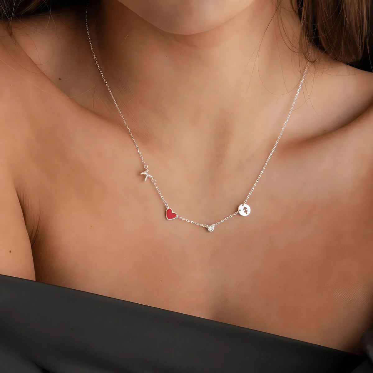 Space Charm Necklace (18k Gold)