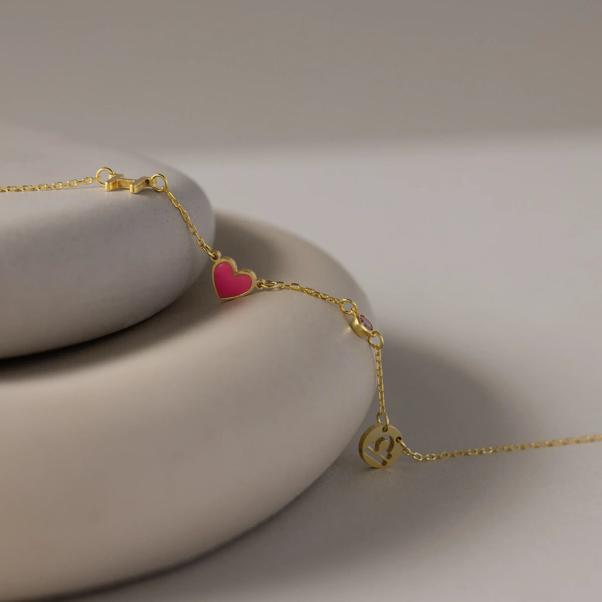 Space Charm Necklace (18k Gold)