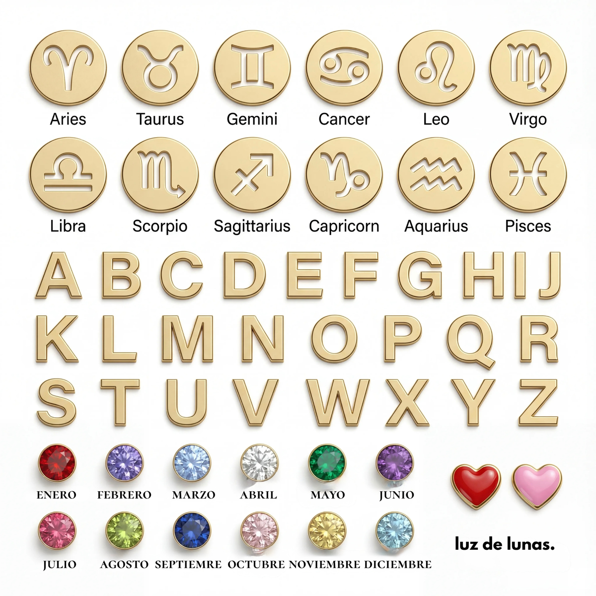 Space Charm Necklace (18k Gold)